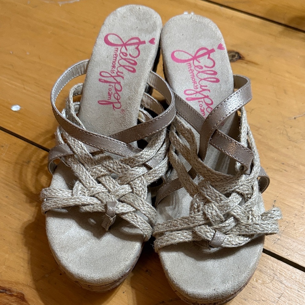 Jellypop Beige Woven Sandals
